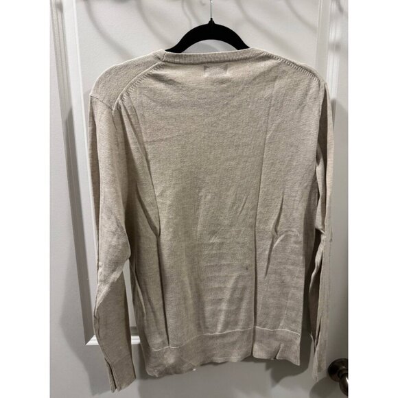 Old Navy Men's Medium Beige Crewneck Knit Sweater Long Sleeve Pullover Casual - Picture 4 of 4